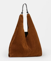 Bolso Shopper en Cuero Gamuza