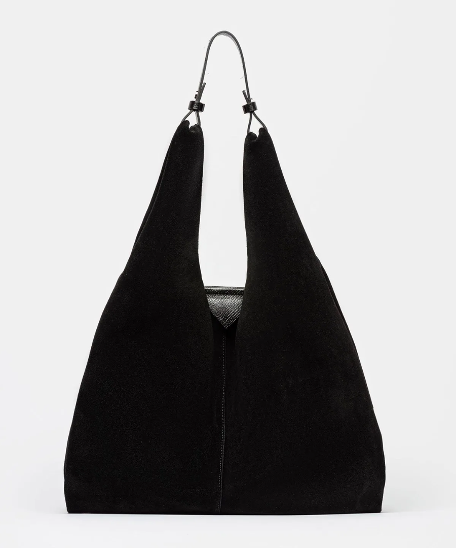 Bolso Shopper en Cuero Gamuza