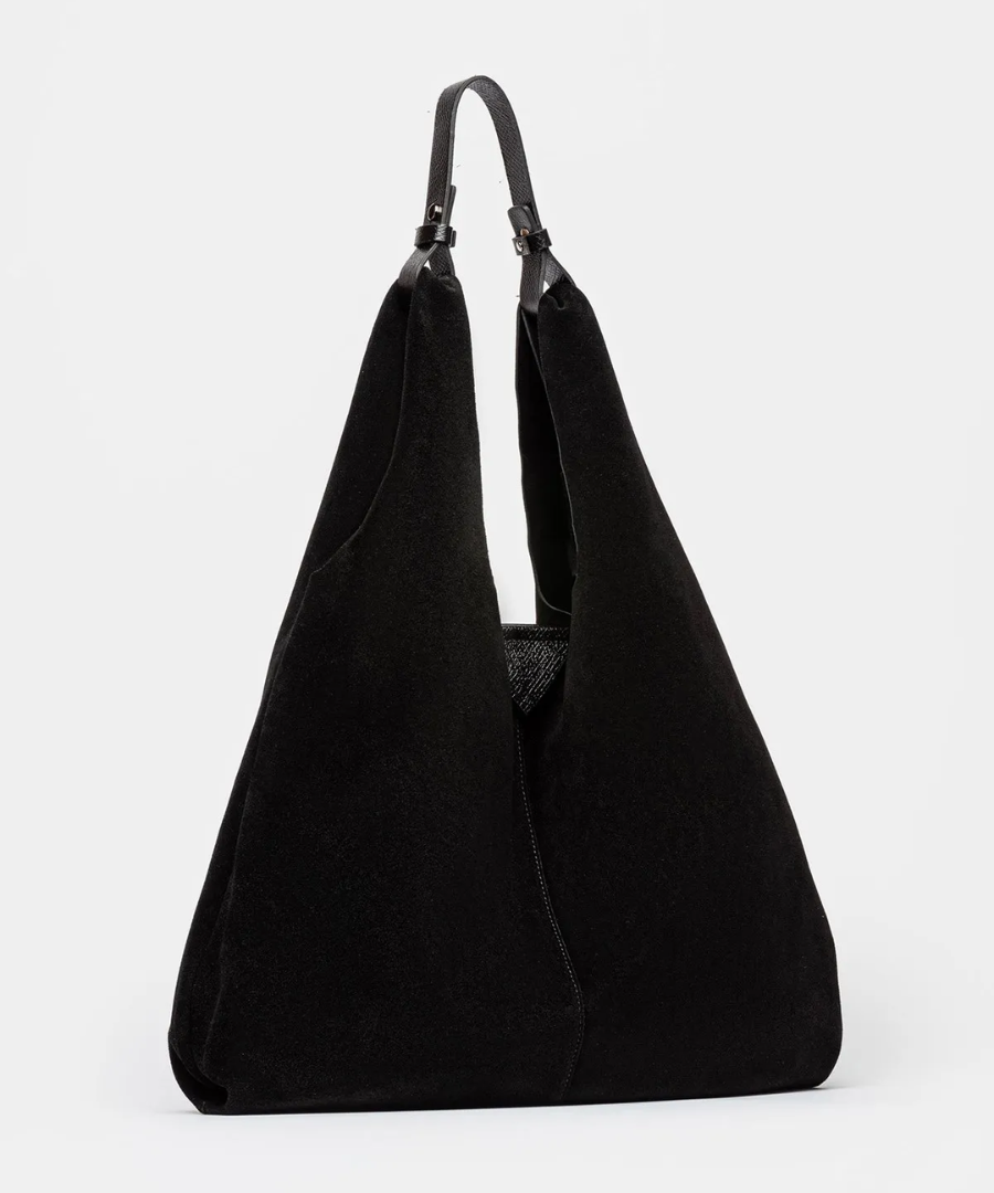 Bolso Shopper en Cuero Gamuza